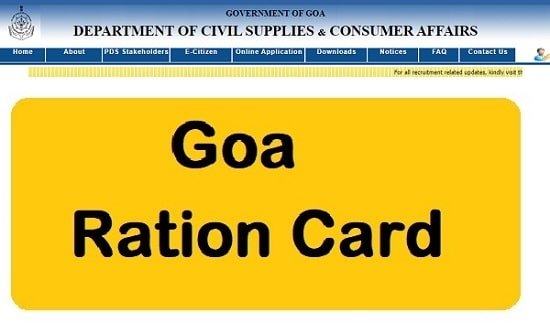 Goa Ration Card List 2022